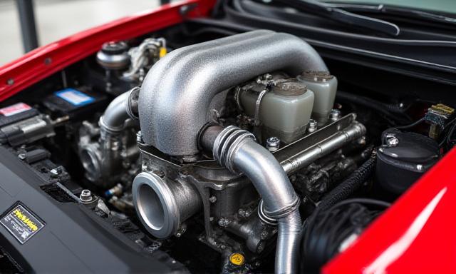 Large aftermarket turbocharger installation